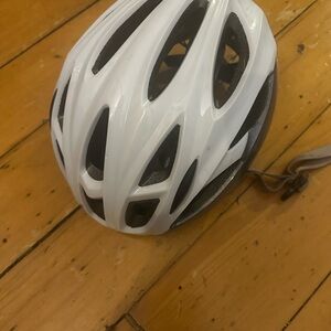 White and Black Bike Helmet